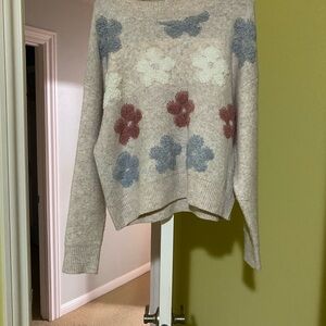 Floral Patterned Women's Sweater